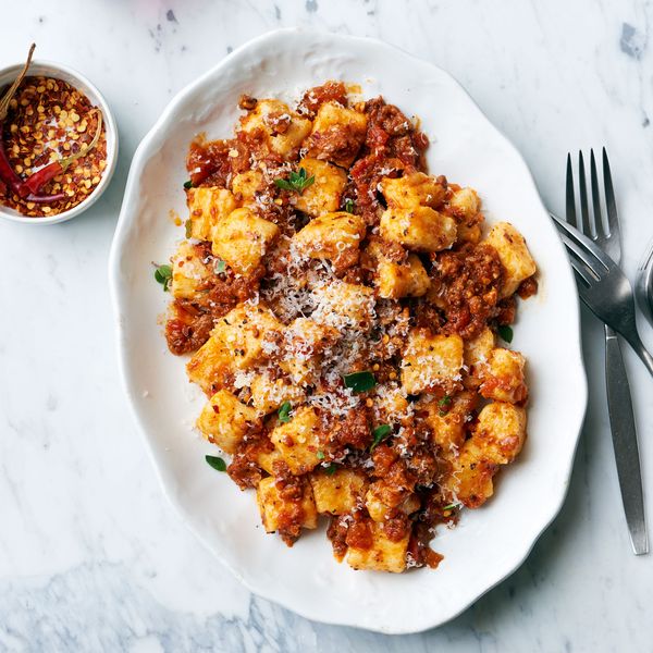 Potato Gnocchi with Chorizo Sauce