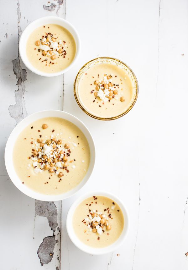 Potato Leek Tahini Soup