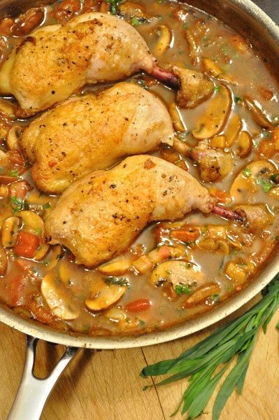 Poulet Sauté Chasseur - Hunter's Chicken