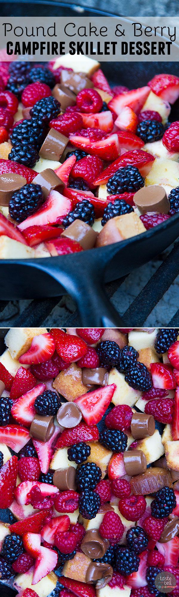 Pound Cake and Berry Campfire Skillet Dessert