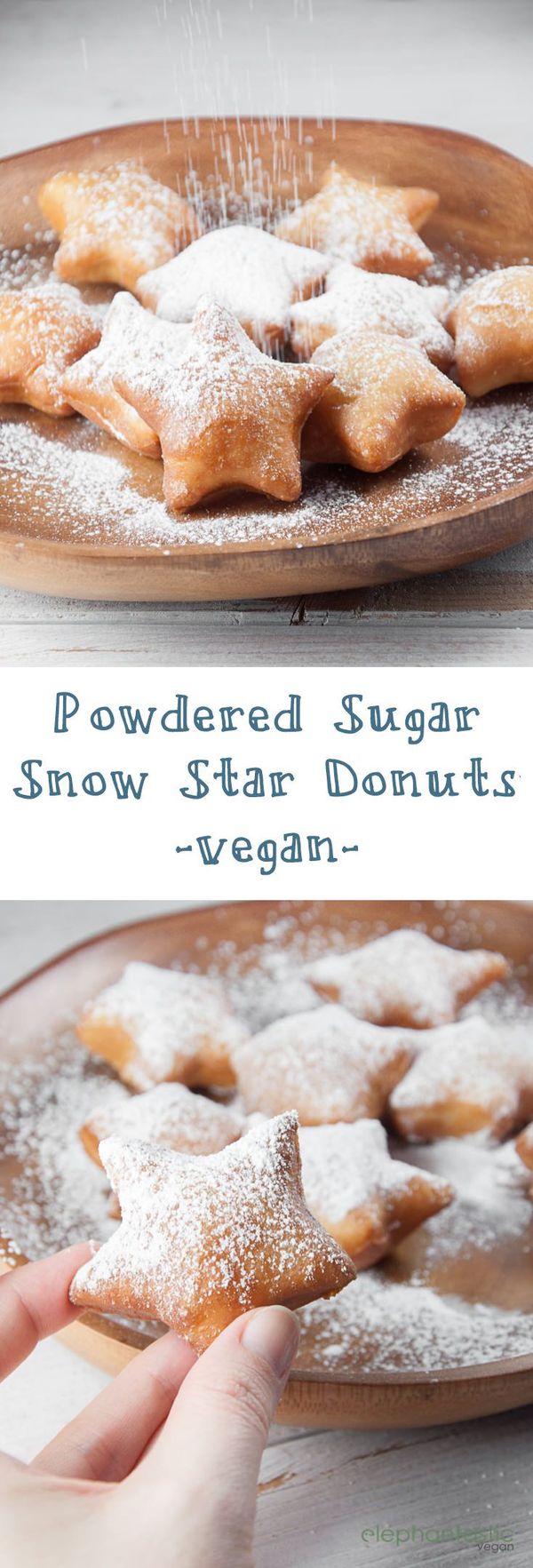 Powdered Sugar Snow Star Donuts