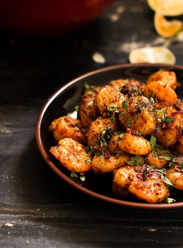 Prawn Pepper Fry, Chettinad Eral Varuval