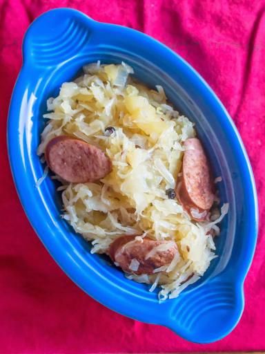 Pressure Cooker Kielbasa and Sauerkraut