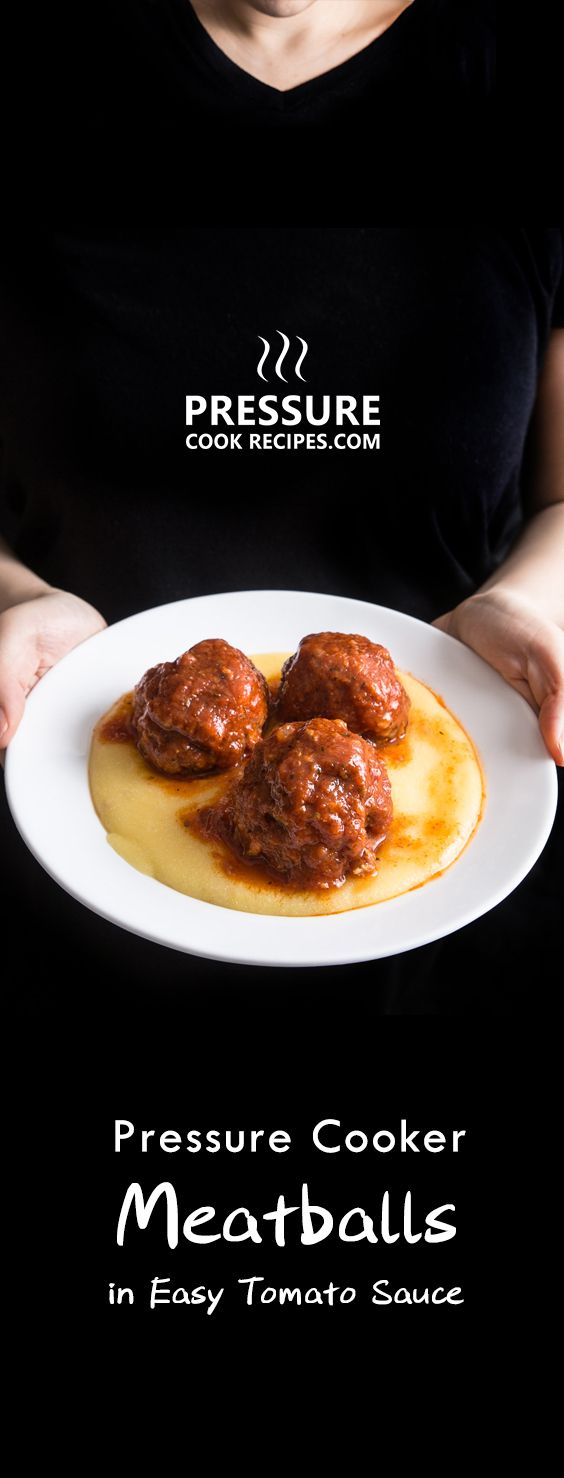 Pressure Cooker Meatballs in Easy Tomato Sauce