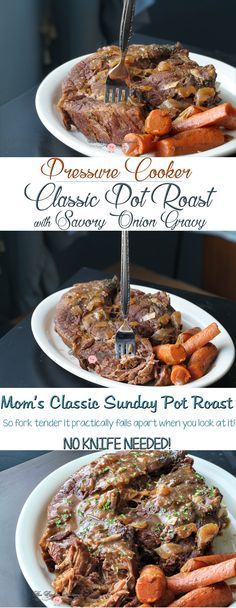 Pressure Cooker Mom's Classic Pot Roast with Savory Onion Gravy