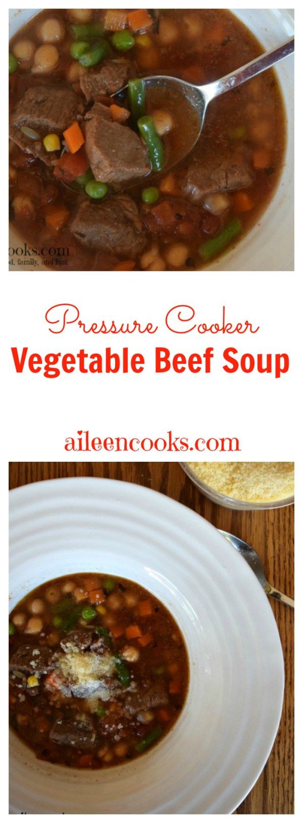 Pressure Cooker Vegetable Beef Soup