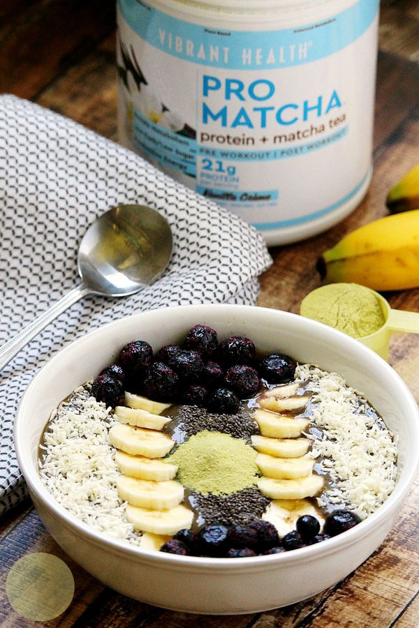 Pro Matcha Banana and Avocado Smoothie Bowl (Vegan, Gluten-Free, Dairy-Free, Soy-Free, Paleo-Friendly, No Refined Sugar