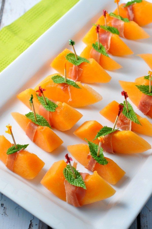 Prosciutto with Melon and Mint