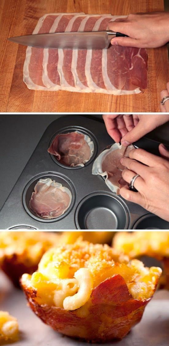 Prosciutto-Wrapped Macaroni and Cheese Cups