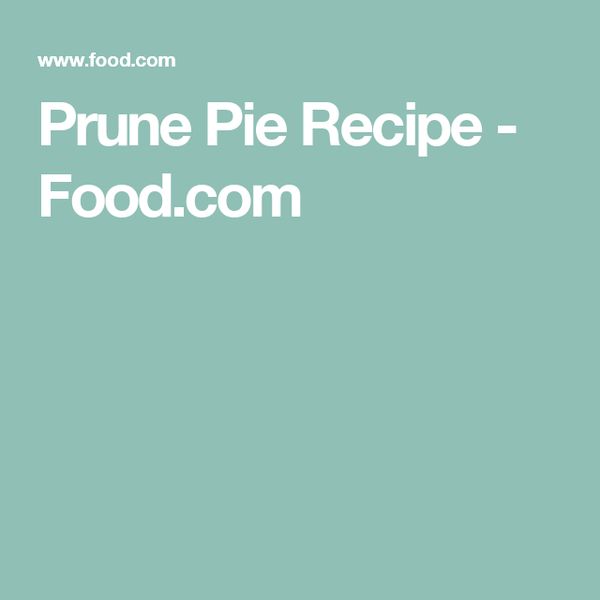 Prune Pie