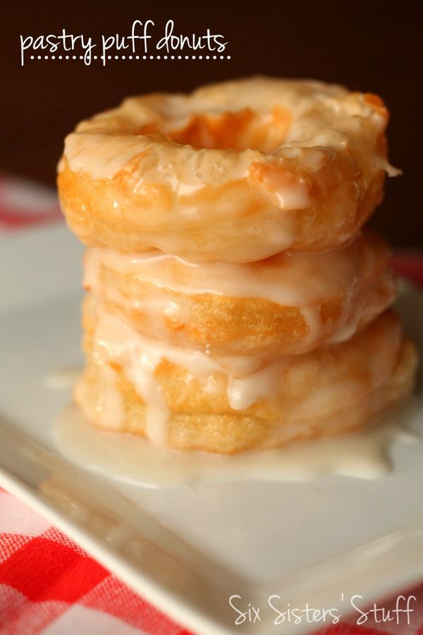 Puff Pastry Glazed Donuts