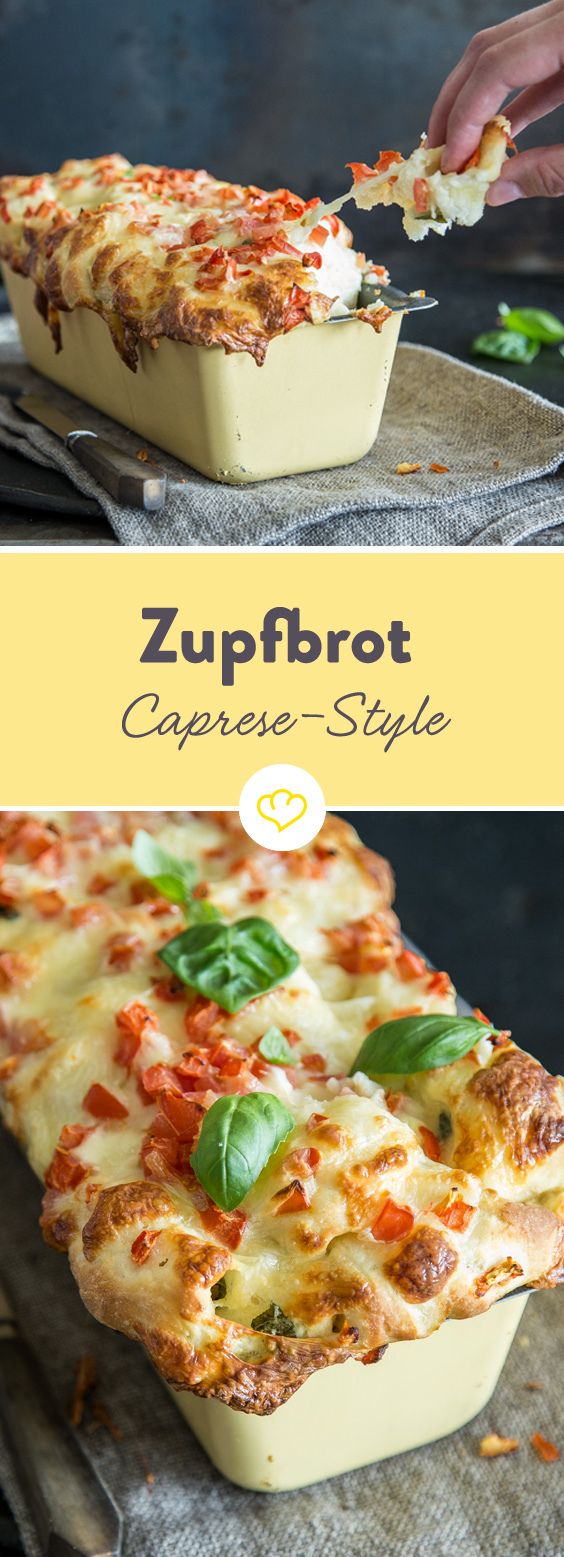 Pull Apart Bread oder Zupfbrot ‚Caprese Style‘