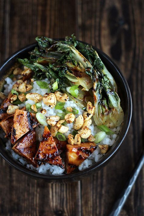 Pulo Grilled Tofu Bowl with Baby Bok Choy & Cashews