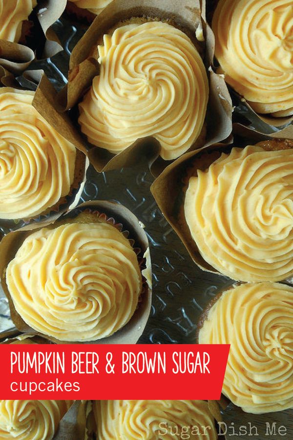 Pumpkin Beer and Brown Sugar Cupcakes