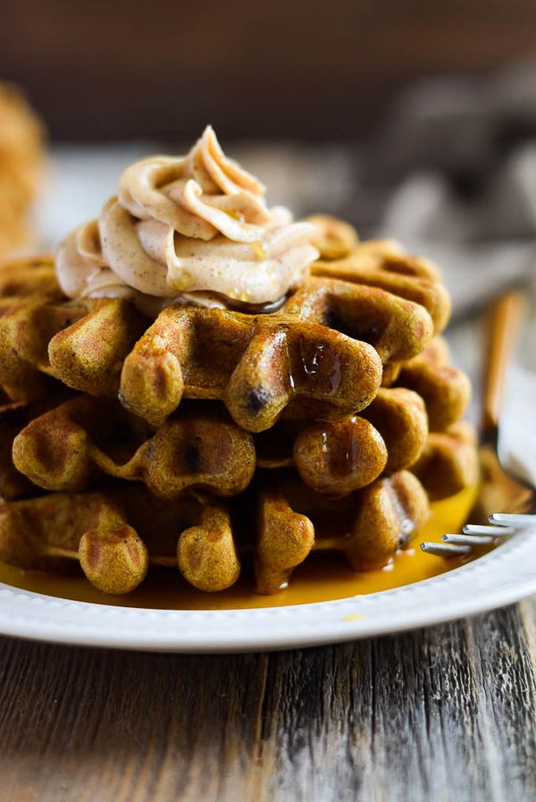 Pumpkin Chocolate Chip Waffles