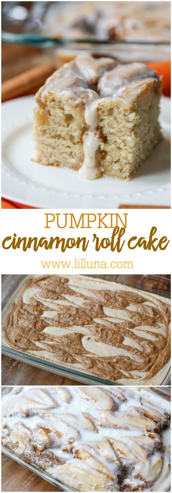 Pumpkin Cinnamon Roll Cake