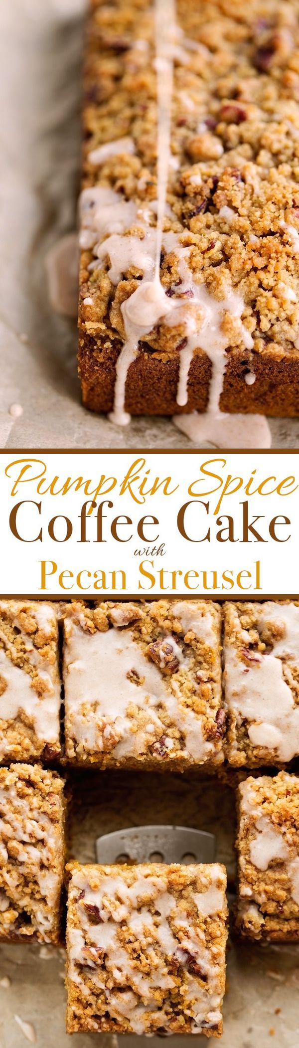 Pumpkin Coffee Cake with Pecan Streusel