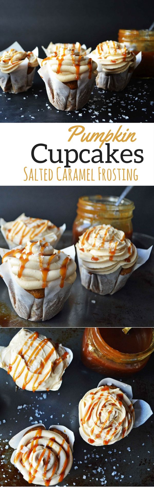 Pumpkin Cupcakes with Salted Caramel Frosting + Fall Decor Ideas