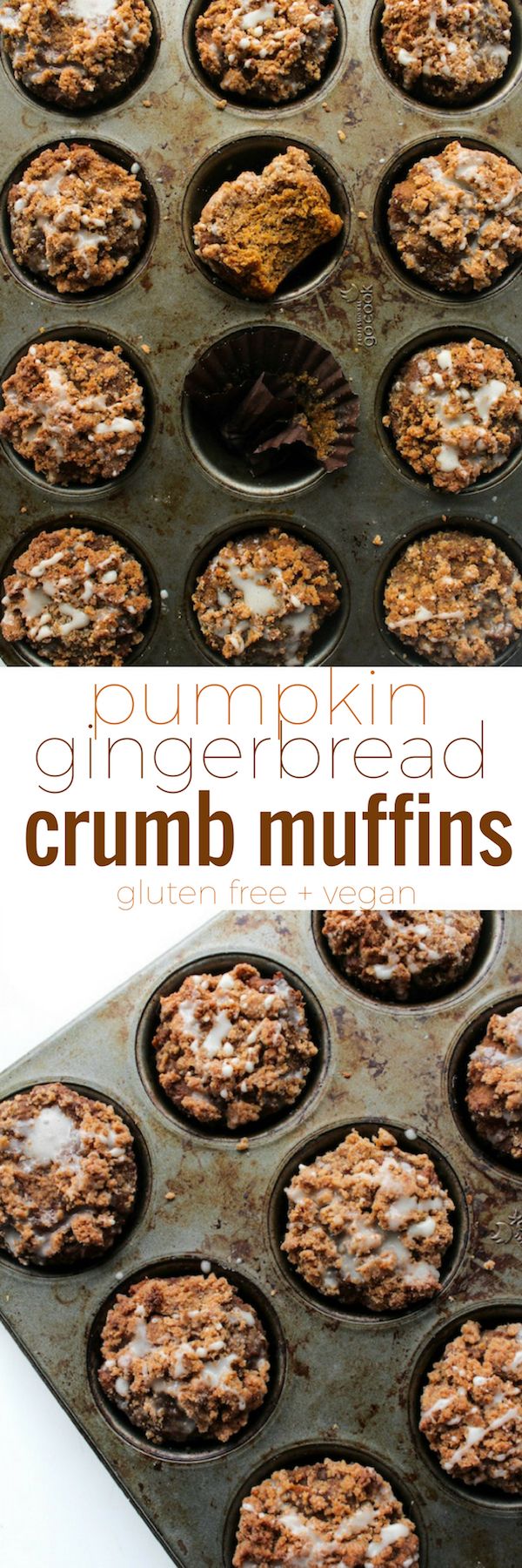 Pumpkin Gingerbread Muffins