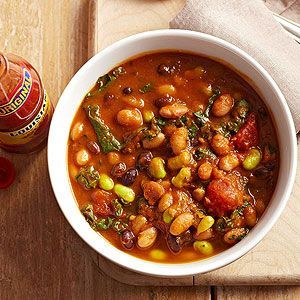 Pumpkin-Kale Calico Bean Stew