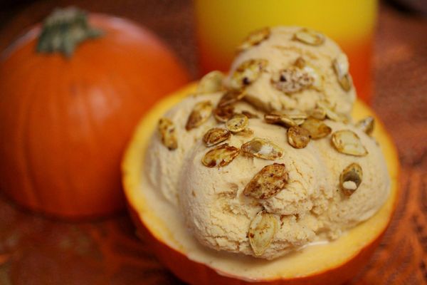 Pumpkin Kefir Cheese Ice Cream