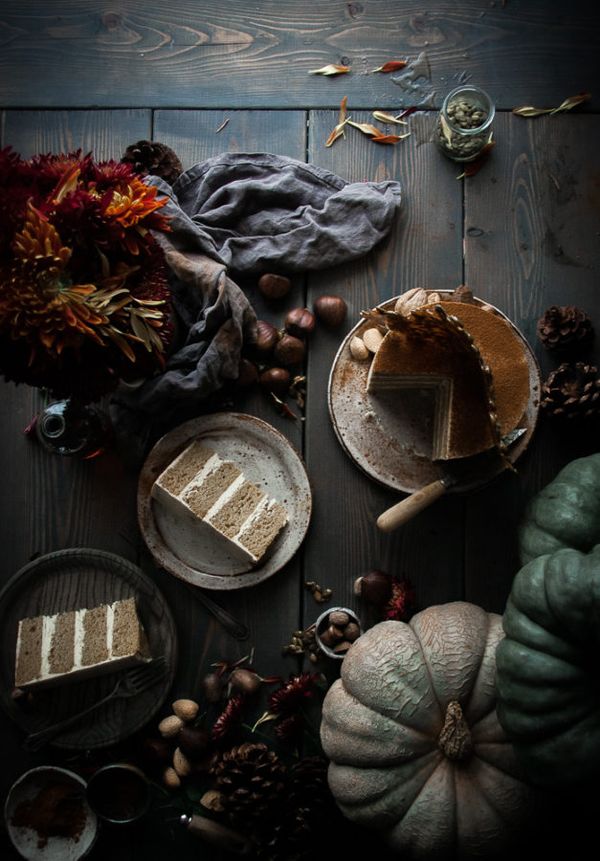 Pumpkin Layer Cake + Egg Nog German Buttercream & Pumpkin Seed Brittle