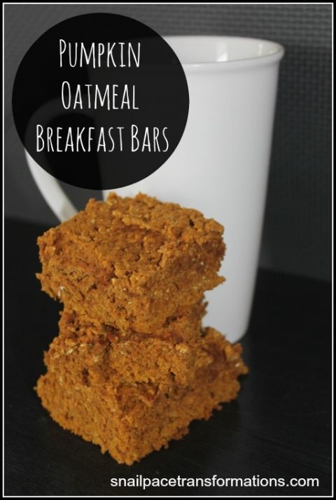 Pumpkin Oatmeal Breakfast Bars