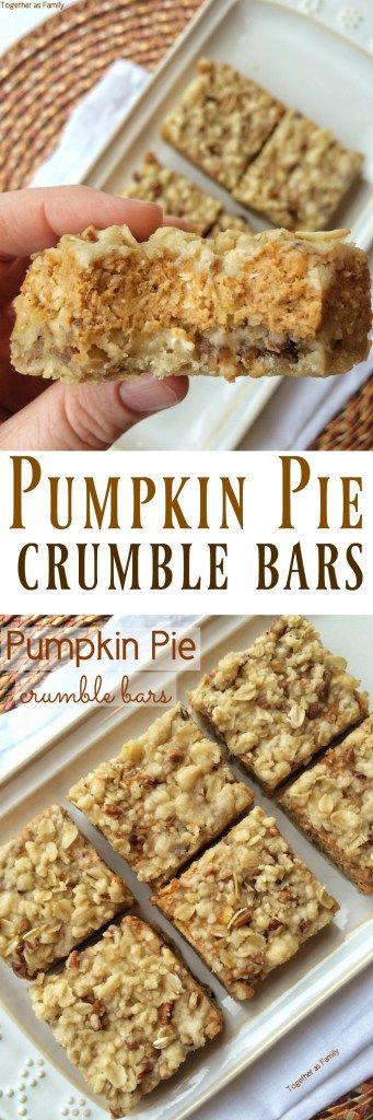 Pumpkin Pie Crumble Bars