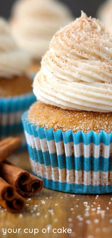 Pumpkin Snickerdoodle Cupcakes