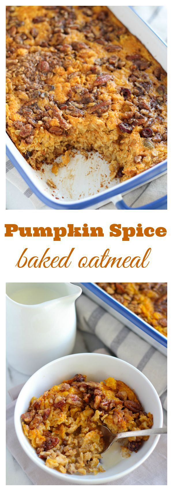 Pumpkin Spice Baked Oatmeal