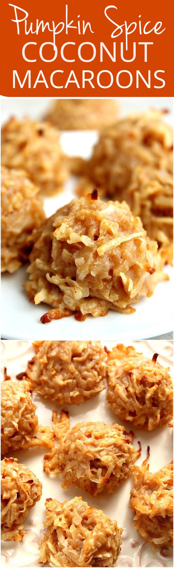 Pumpkin Spice Coconut Macaroon Cookies