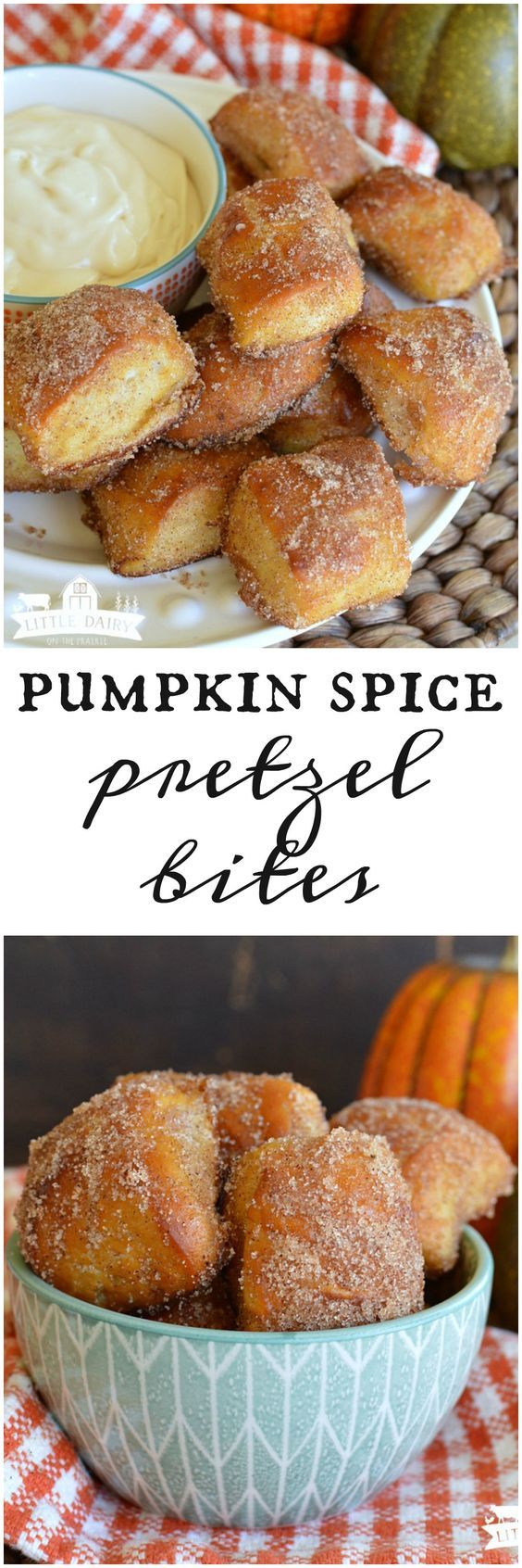 Pumpkin Spice Pretzel Bites