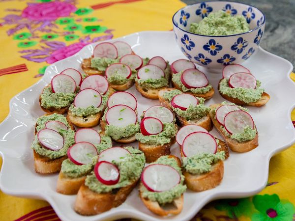 Pureed Artichoke Crostini with Lime Salt