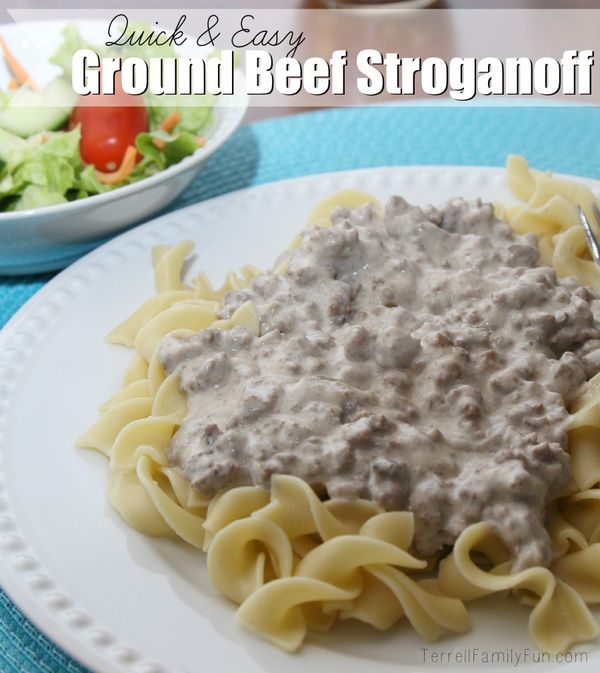 Quick & Easy Ground Beef Stroganoff