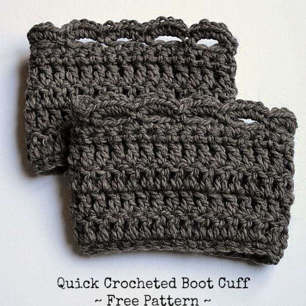 Quick Crocheted Boot Cuff ~ Free Pattern