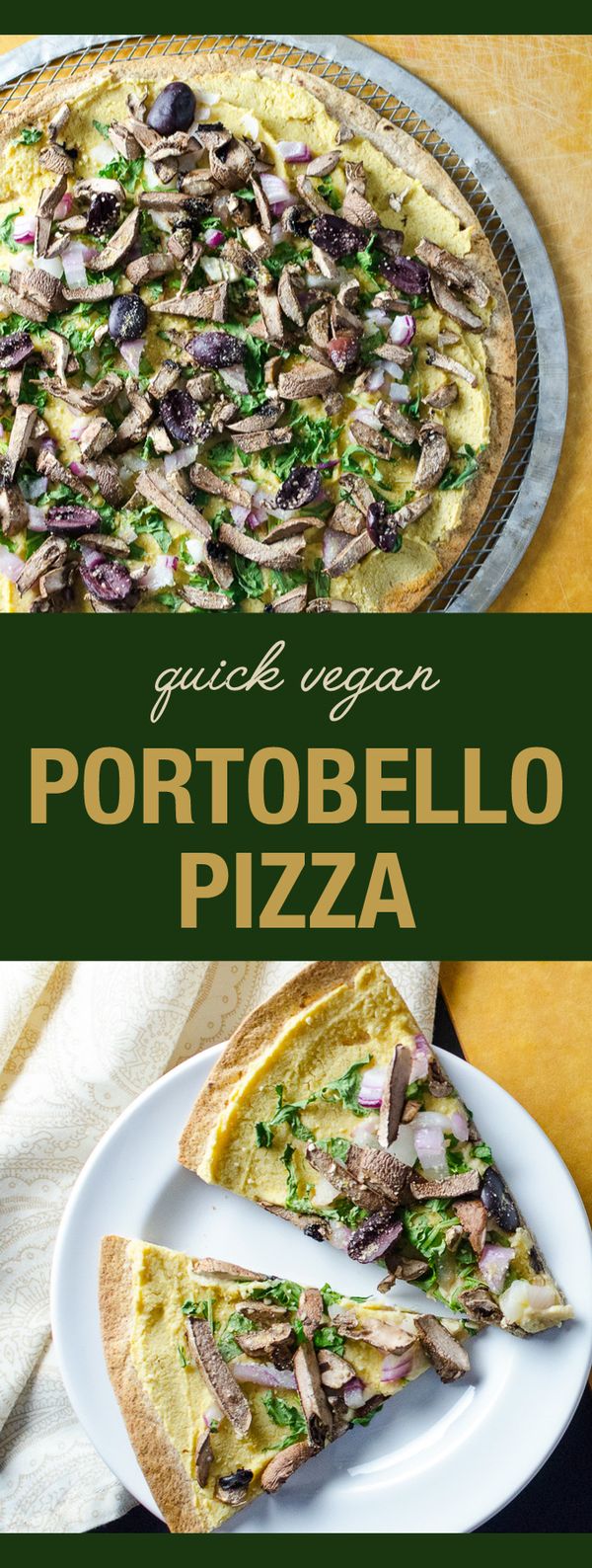 Quick Vegan Portobello Pizza