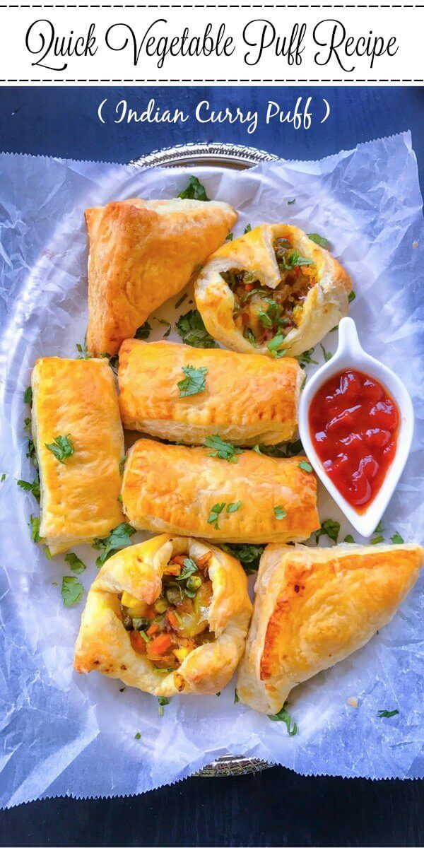 Quick Vegetable Puff Recipe (Indian Curry Puff