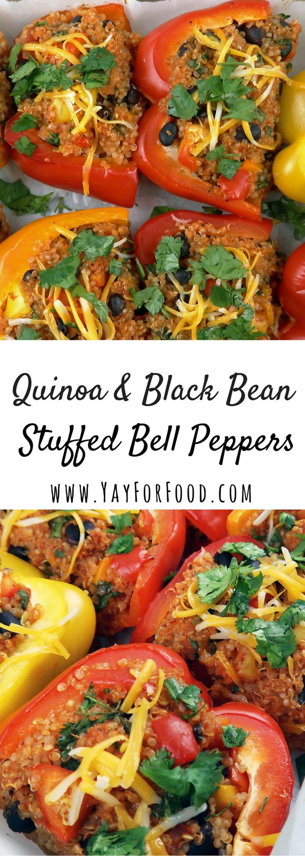 Quinoa and Black Bean Stuffed Bell Peppers