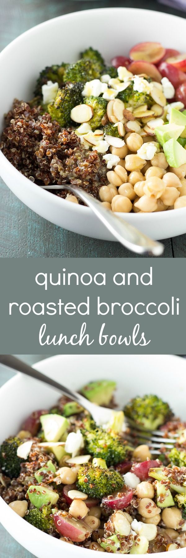 Quinoa and Roasted Broccoli Lunch Bowls