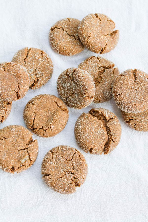 Quinoa Gingersnap Cookies (Vegan + Gluten-Free