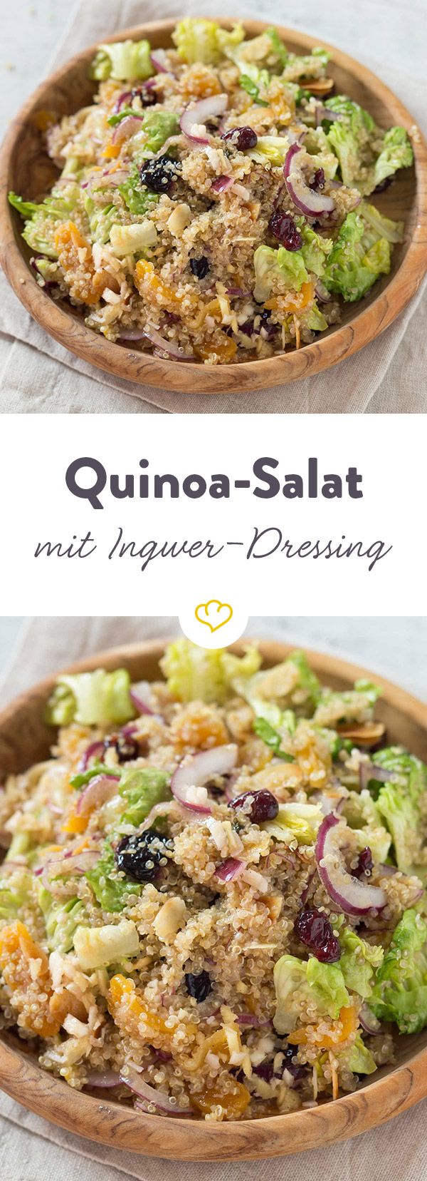 Quinoa-Salat mit Honig-Ingwer-Dressing