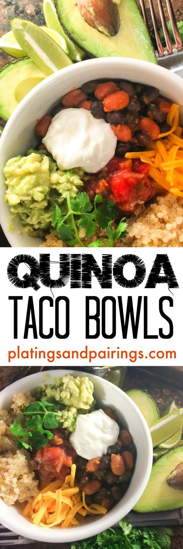 Quinoa Taco Bowls with Guacamole