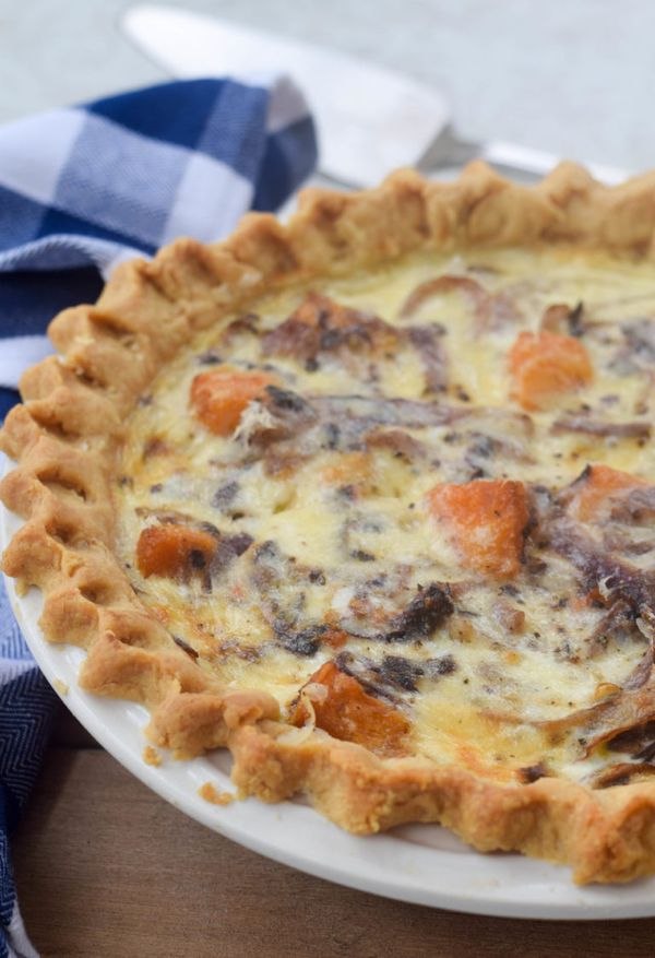 Radicchio and Squash Quiche