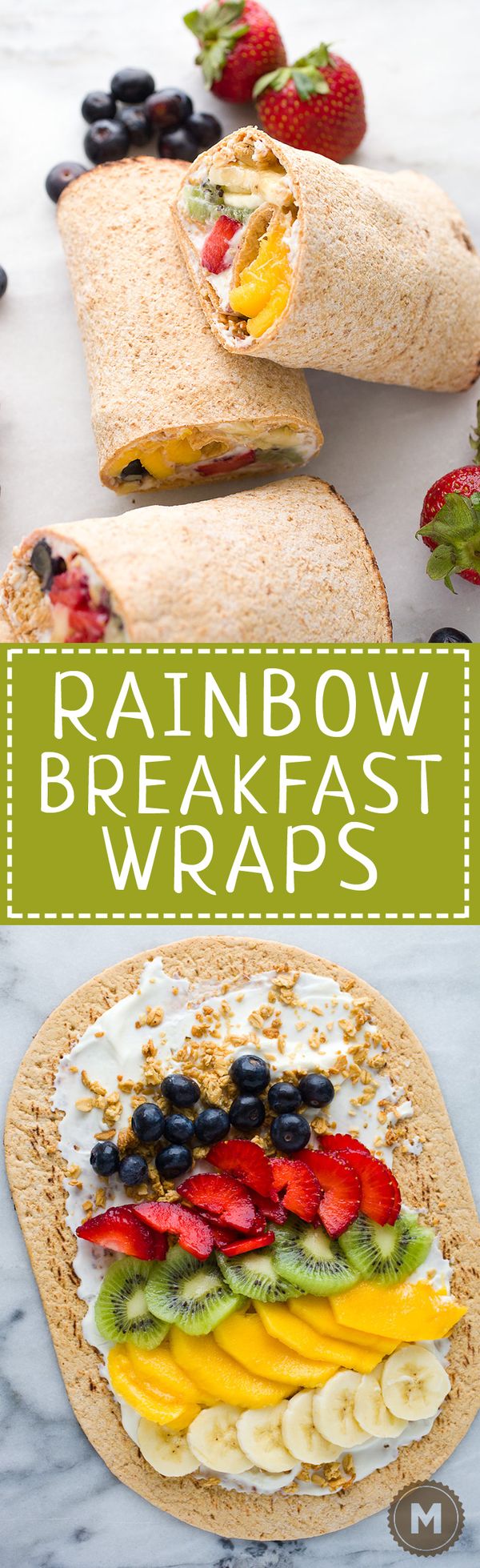 Rainbow Breakfast Wraps