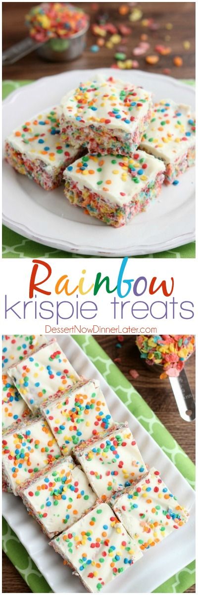 Rainbow Krispie Treats