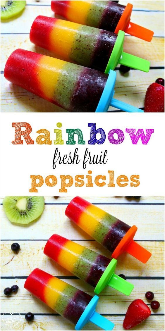 Rainbow popsicle