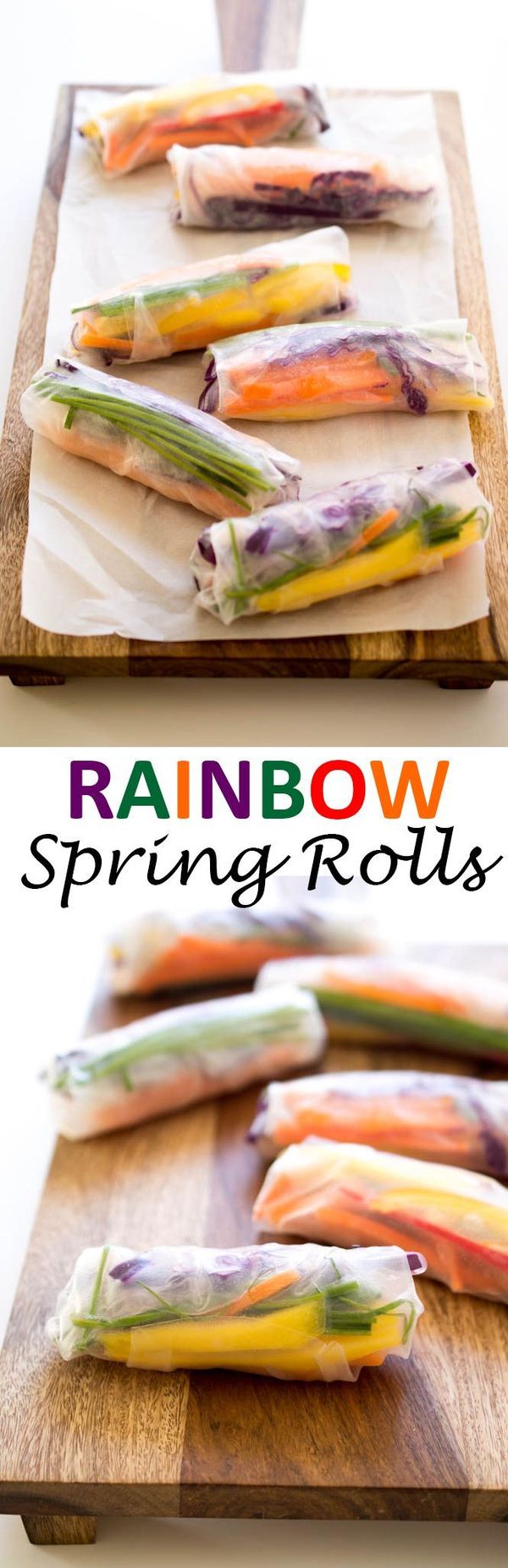 Rainbow Vegetable Spring Rolls