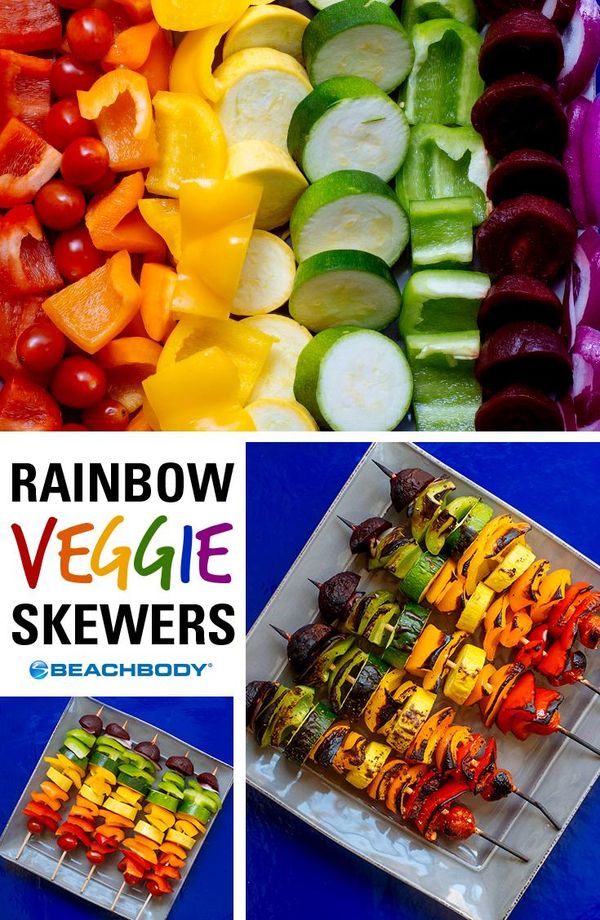 Rainbow Veggie Skewers