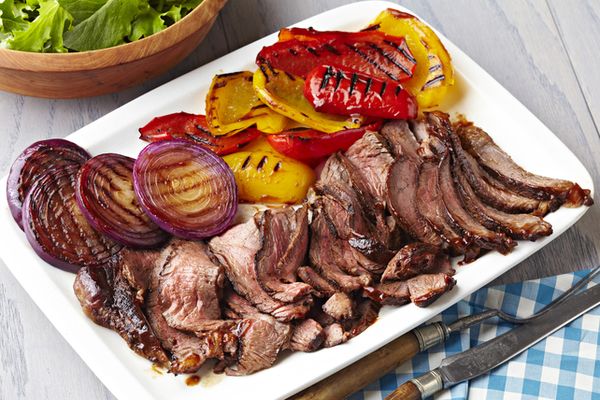 Rancher's Steak with Grilled Peppers & Onions