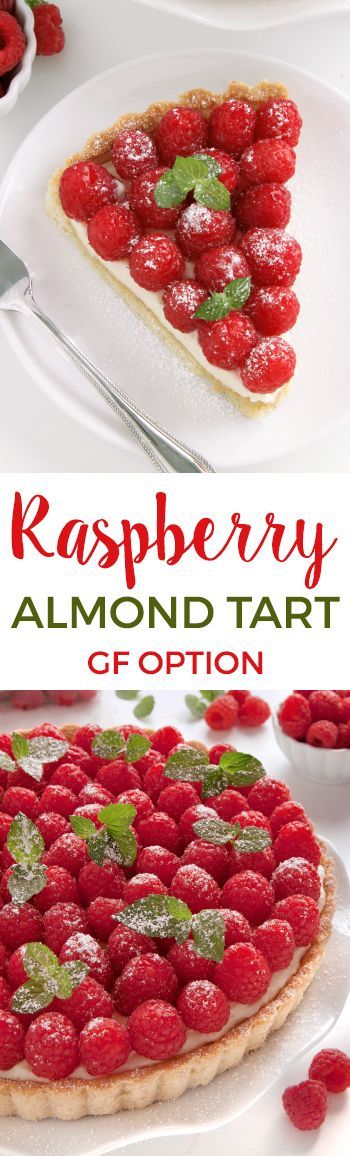 Raspberry Almond Tart (gluten-free, whole grain, all-purpose flour options